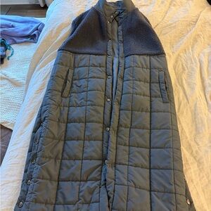 Blue/Gray Quilted Long Vest